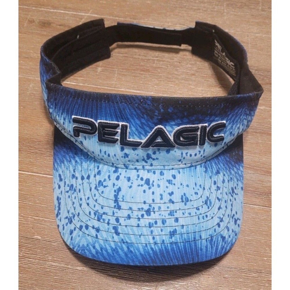 Pelagic Performance Visor OS Golf Fishing Blue Water Boat Fish Coral Hat Cap